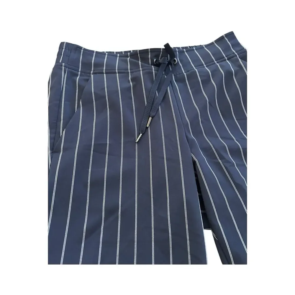 Athleta Pants Womens Size 2 Navy Striped Midtown Ankle Commute Travel Pants